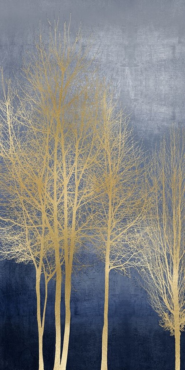 Gold Trees on Blue Panel I by Kate Bennett - Item # VARPDXKTB117777